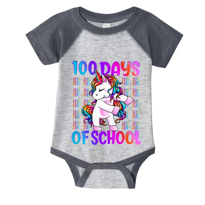 100 Days Of School Unicorn 100 Days Smarter 100th Day Infant Baby Jersey Bodysuit