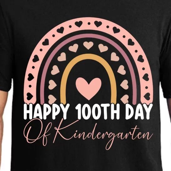 100th Day Of Kindergarten 100 Days School Teacher Rainbow Gift Pajama Set