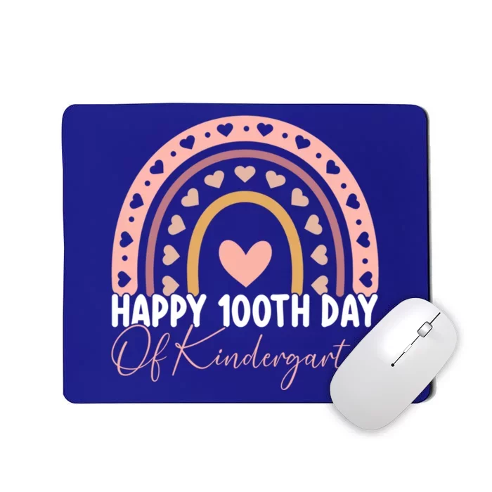 100th Day Of Kindergarten 100 Days School Teacher Rainbow Gift Mousepad