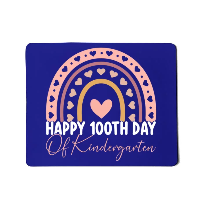 100th Day Of Kindergarten 100 Days School Teacher Rainbow Gift Mousepad