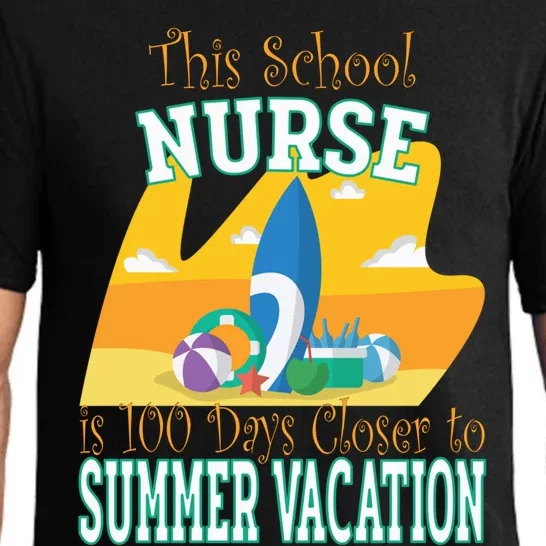 100 Days Of School Nurse Great Gift Funny 100th Day Of School Gift Pajama Set