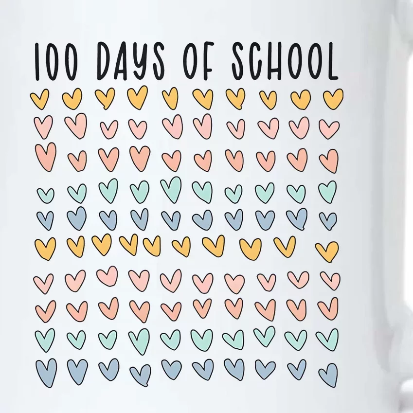 100 Days Of School 100 Days Of Hearts Black Color Changing Mug