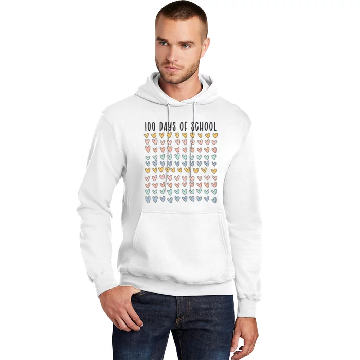 100 Days Of School 100 Days Of Hearts Hoodie