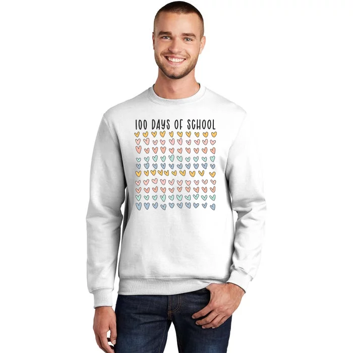 100 Days Of School 100 Days Of Hearts Sweatshirt