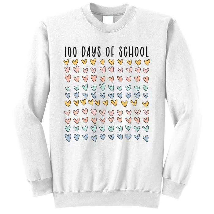 100 Days Of School 100 Days Of Hearts Sweatshirt