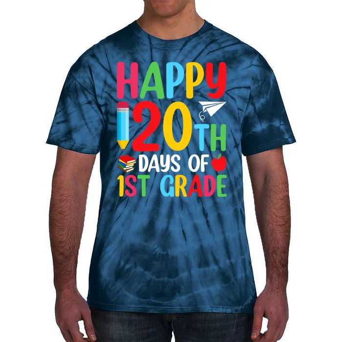 120th Day Of School Teachers Happy 120 Days Of 1st Grade Tie-Dye T-Shirt