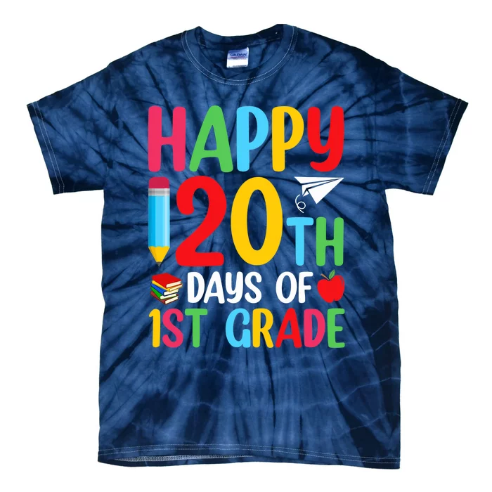 120th Day Of School Teachers Happy 120 Days Of 1st Grade Tie-Dye T-Shirt