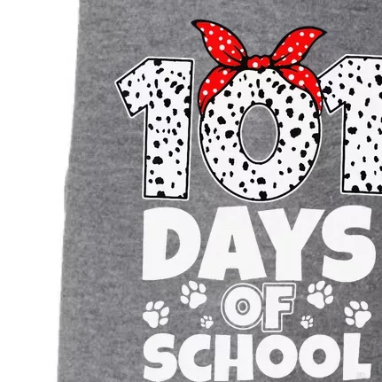 100 Days Of School Dalmatian Dog Girl 100 Days Smarter Doggie 3-End Fleece Hoodie