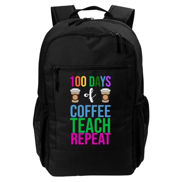 100 Days Of School Coffee Teach Repeat Daily Commute Backpack