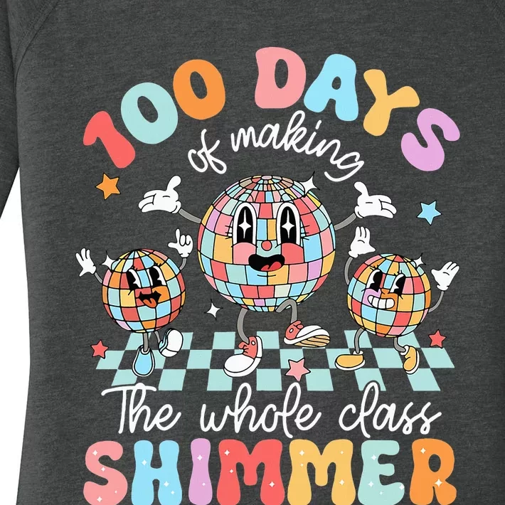 100 Days Of Making Whole Class Shimmer 100th Day Of School Women's Perfect Tri Tunic Long Sleeve Shirt