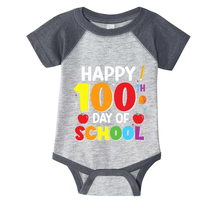 100 Days Of School 100th Day Of School Infant Baby Jersey Bodysuit