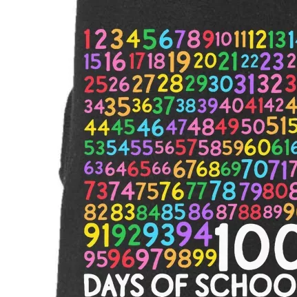 100th Day Of School Teacher 100 Days Math Numbers Doggie 3-End Fleece Hoodie