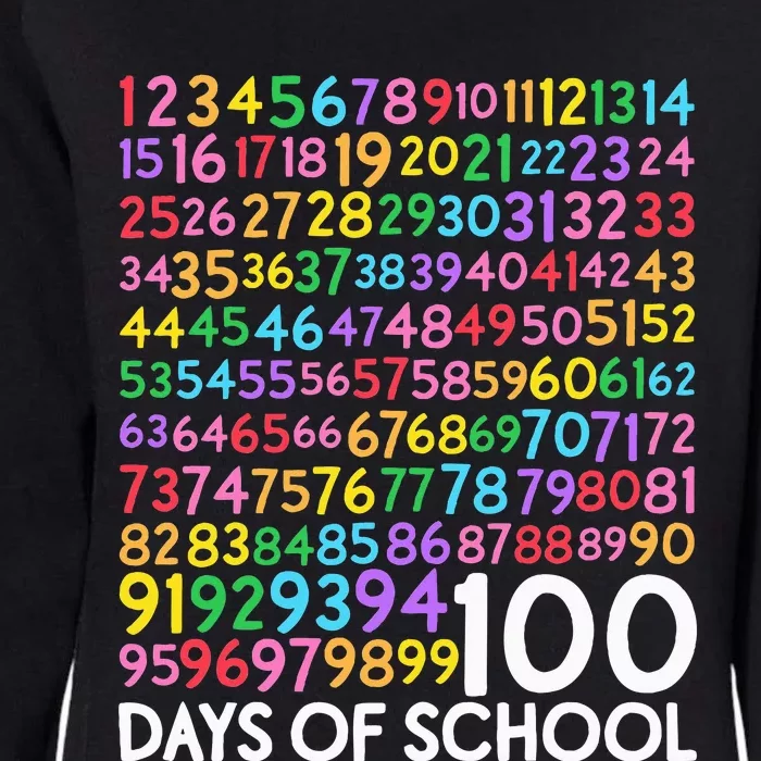 100th Day Of School Teacher 100 Days Math Numbers Womens California Wash Sweatshirt