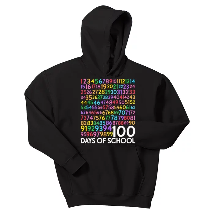 100th Day Of School Teacher 100 Days Math Numbers Kids Hoodie