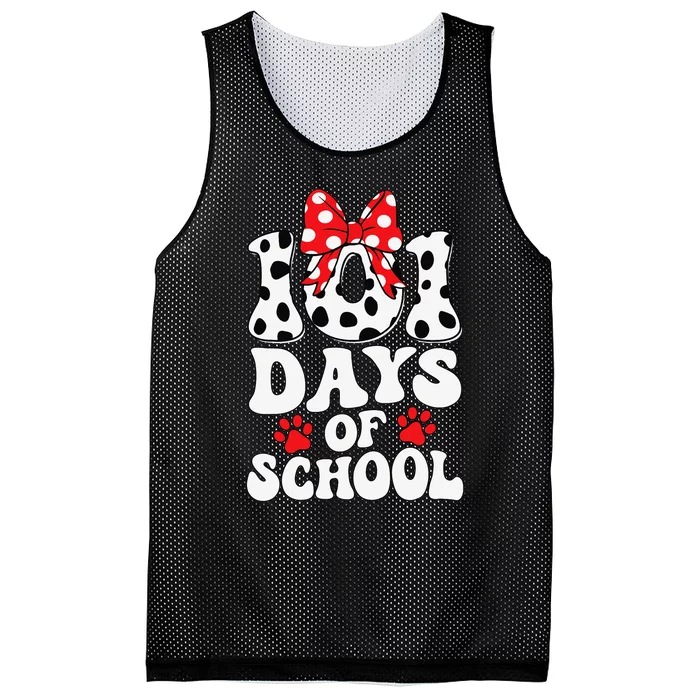 100 Days Of School Dalmatian Dog 100 Days Smarter Mesh Reversible Basketball Jersey Tank