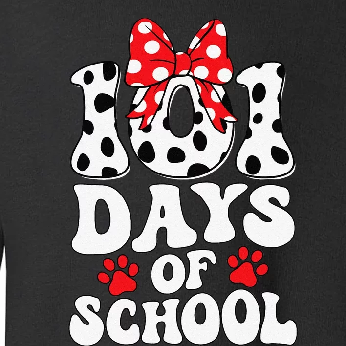 100 Days Of School Dalmatian Dog 100 Days Smarter Toddler Sweatshirt