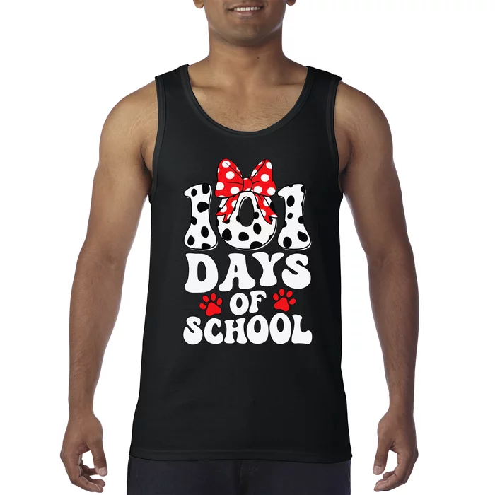 100 Days Of School Dalmatian Dog 100 Days Smarter Tank Top