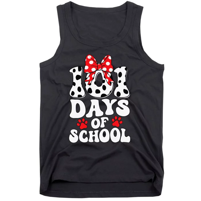 100 Days Of School Dalmatian Dog 100 Days Smarter Tank Top