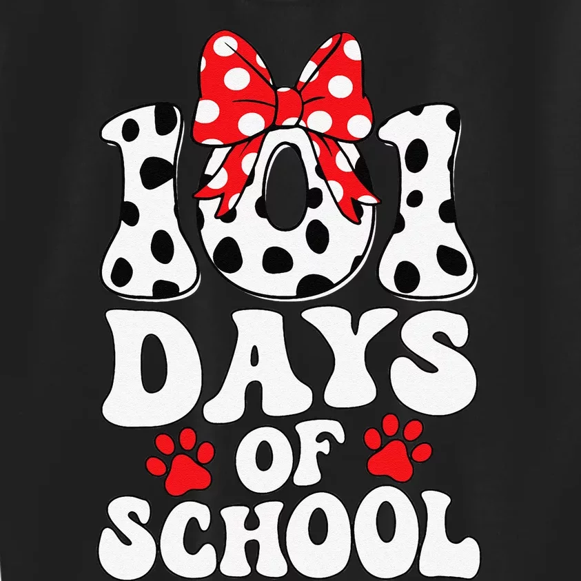 100 Days Of School Dalmatian Dog 100 Days Smarter Kids Sweatshirt