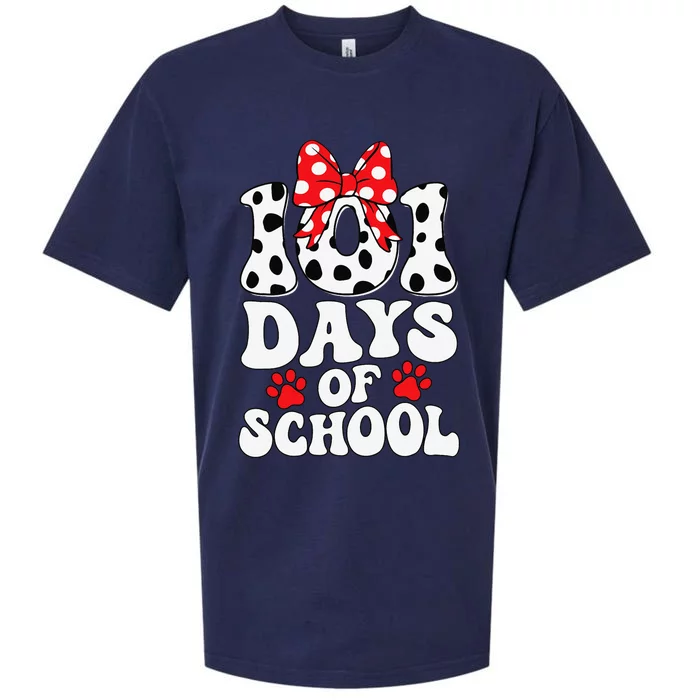 100 Days Of School Dalmatian Dog 100 Days Smarter Sueded Cloud Jersey T-Shirt