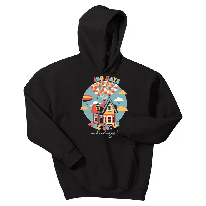 100 Days Of School Are Up And Away 100th Day Teacher Student Kids Hoodie