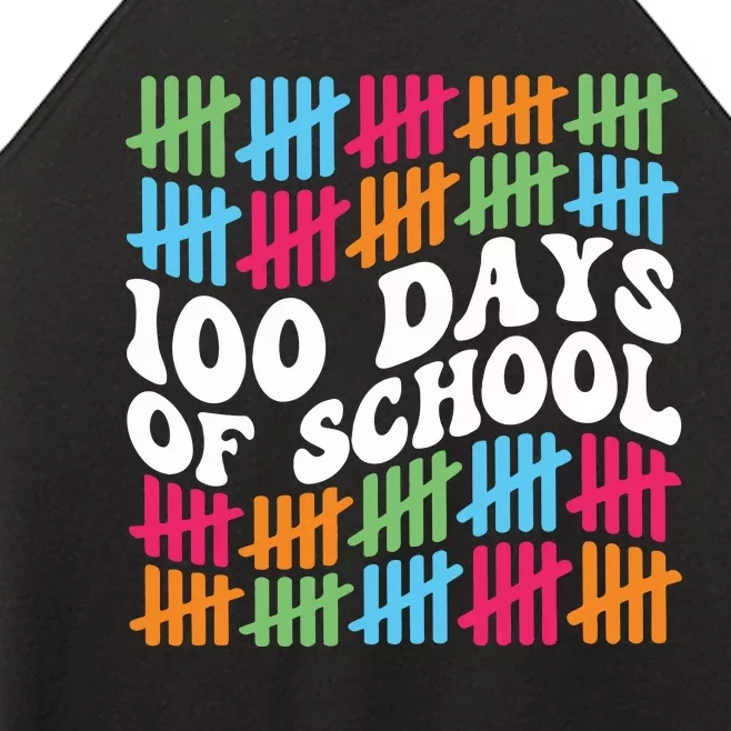 100 Days Of School Women’s Perfect Tri Rocker Tank