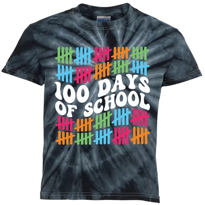 100 Days Of School Kids Tie-Dye T-Shirt