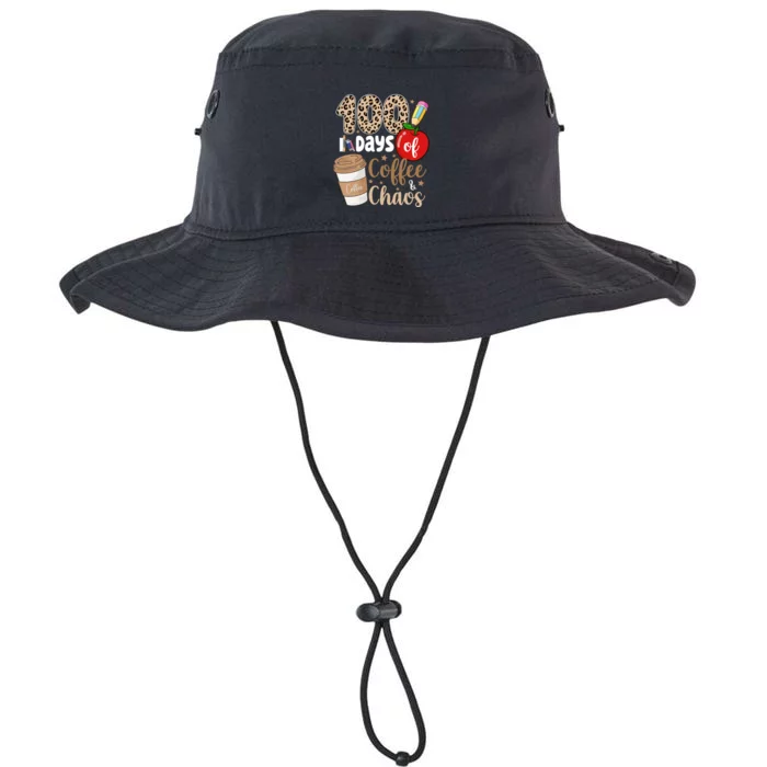 100 Days Of Coffee And Chaos Teacher Legacy Cool Fit Booney Bucket Hat