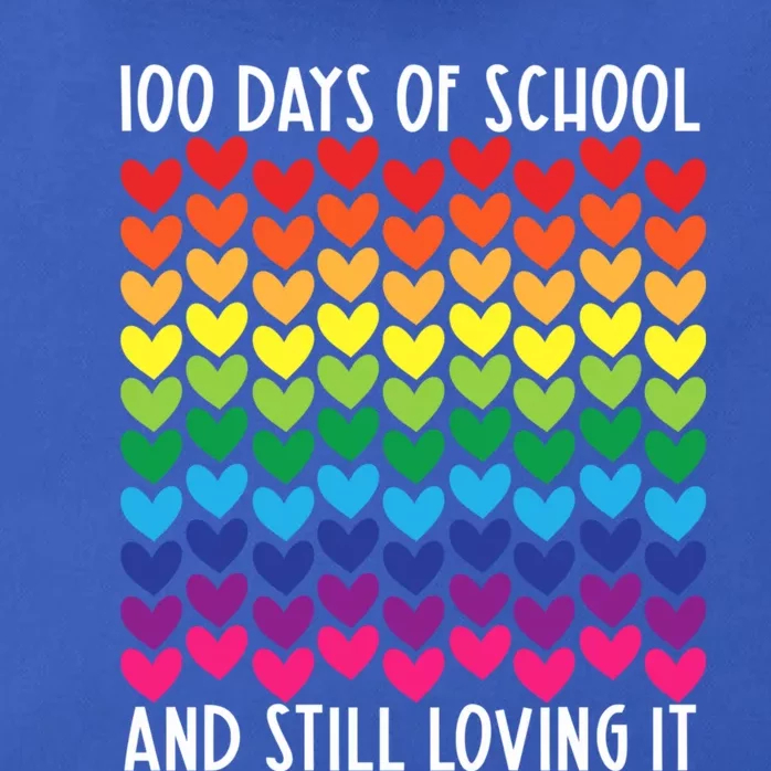 100 Days Of School And Still Loving It Heart Happy 100th Day Gift Zip Tote Bag