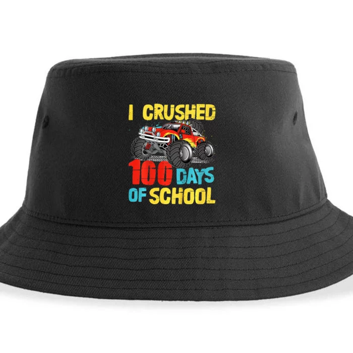 100 Days Of School For Monster Truck Sustainable Bucket Hat