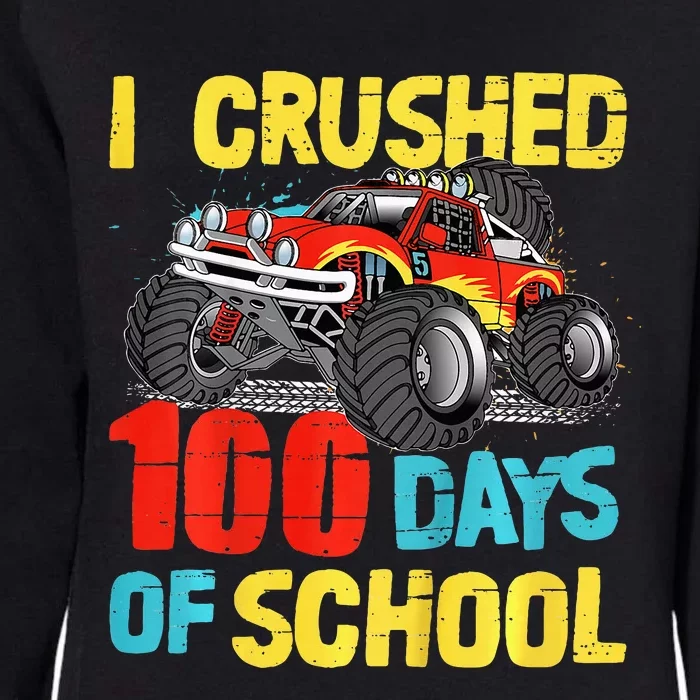 100 Days Of School For Monster Truck Womens California Wash Sweatshirt