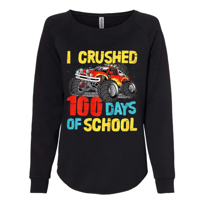 100 Days Of School For Monster Truck Womens California Wash Sweatshirt