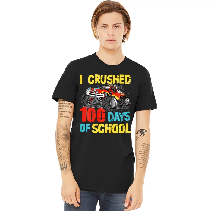 100 Days Of School For Monster Truck Premium T-Shirt