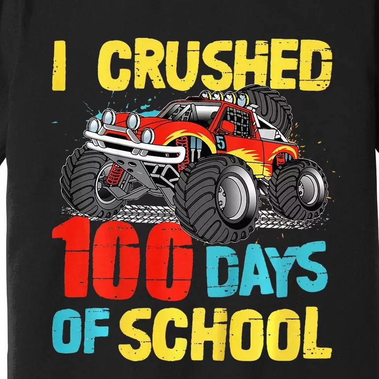 100 Days Of School For Monster Truck Premium T-Shirt