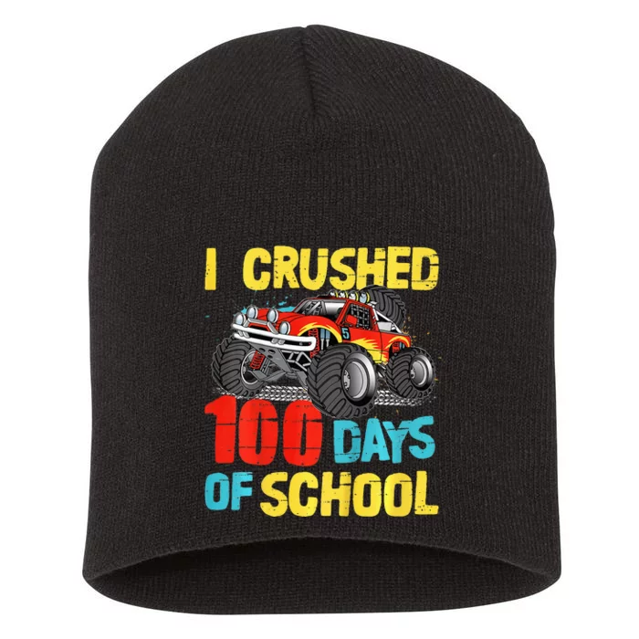 100 Days Of School For Monster Truck Short Acrylic Beanie