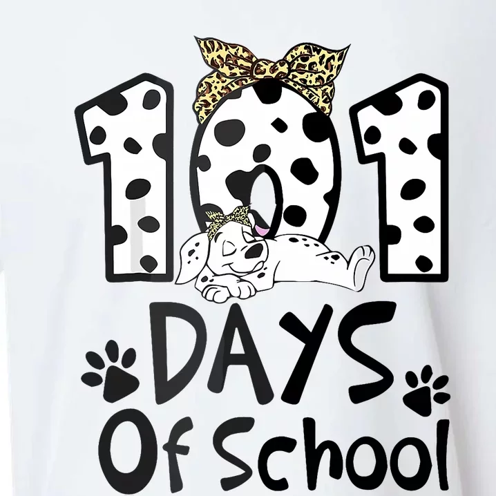 100th Day Of School 101 Days Smarter Funny Dalmatian Sueded Cloud Jersey T-Shirt