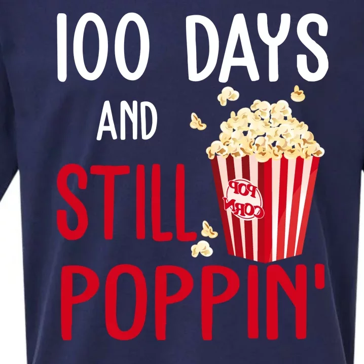 100 Days Of School And Still Poppin Sueded Cloud Jersey T-Shirt