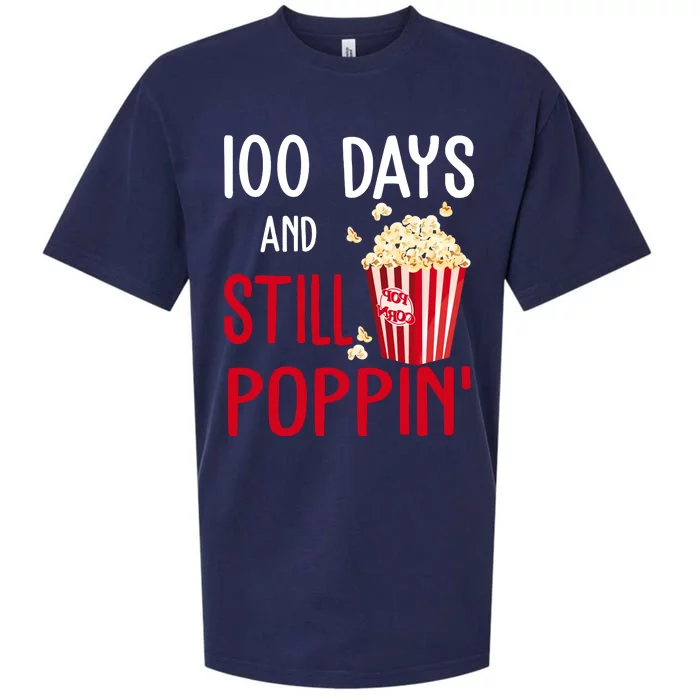 100 Days Of School And Still Poppin Sueded Cloud Jersey T-Shirt