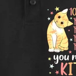 100th Day Of School Cat You Must Be Kitten Student Dry Zone Grid Performance Polo