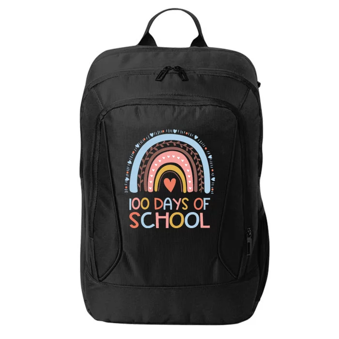 100th Day Of School Teachers 100 Days Smarter Rainbow Wo City Backpack