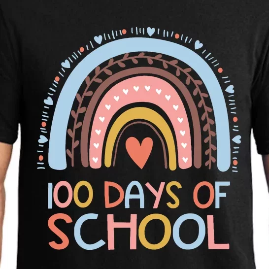 100th Day Of School Teachers 100 Days Smarter Rainbow Wo Pajama Set