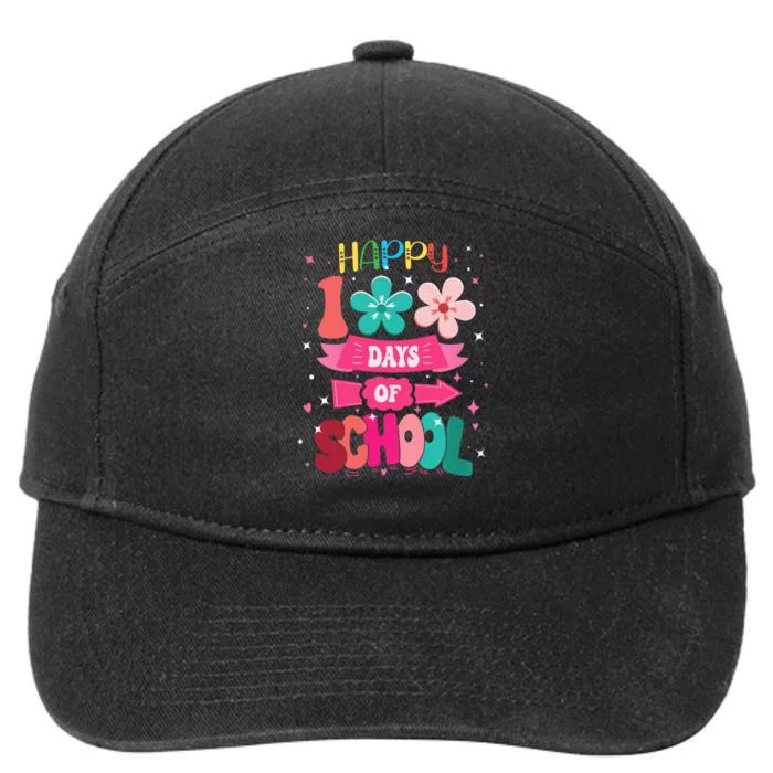 100 Days Of School Girl 100th Day Of School 7-Panel Snapback Hat