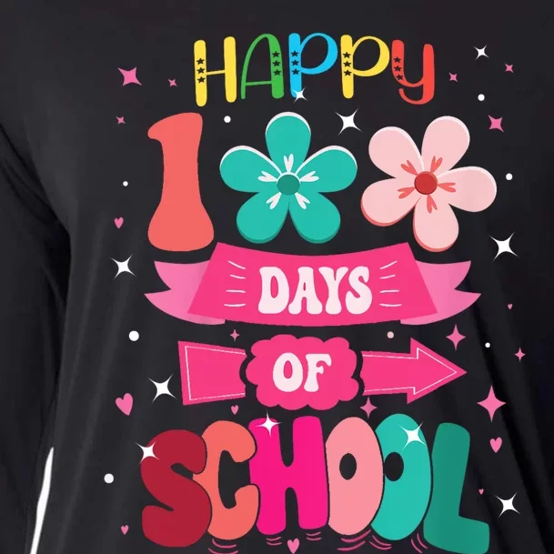 100 Days Of School Girl 100th Day Of School Cooling Performance Long Sleeve Crew