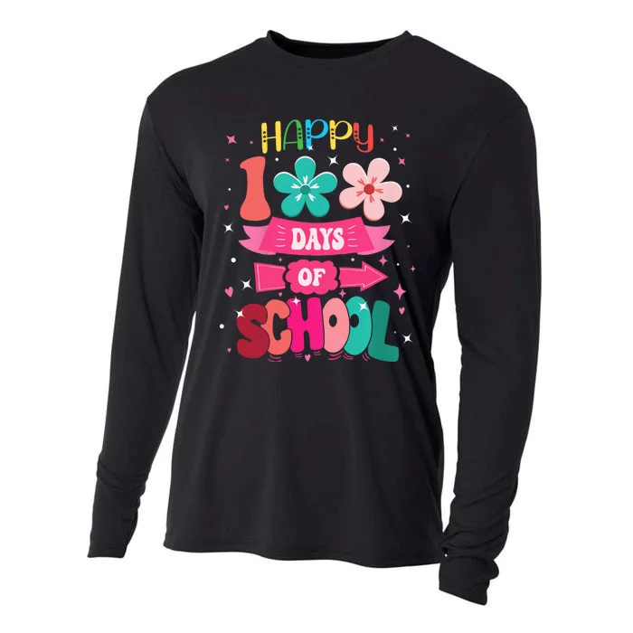 100 Days Of School Girl 100th Day Of School Cooling Performance Long Sleeve Crew