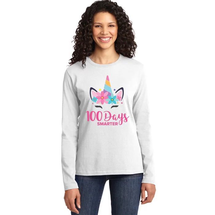 100 Days Of School Unicorn Girl Costume Ladies Long Sleeve Shirt