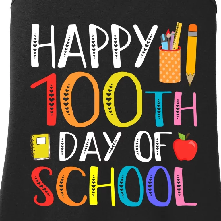 100 Days Of School Teacher And Student Ladies Essential Tank