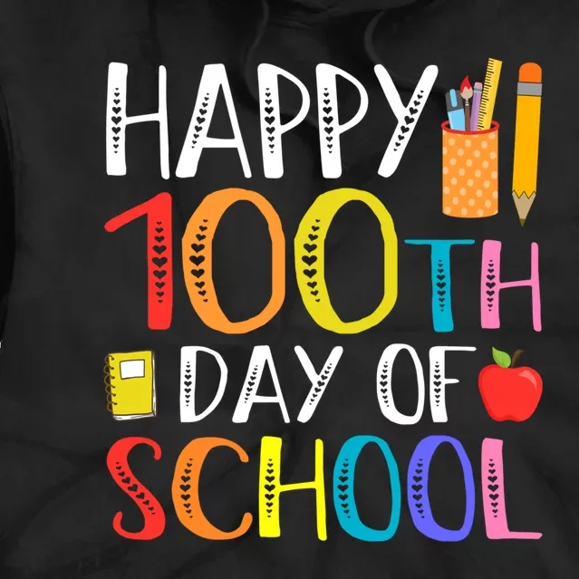 100 Days Of School Teacher And Student Tie Dye Hoodie