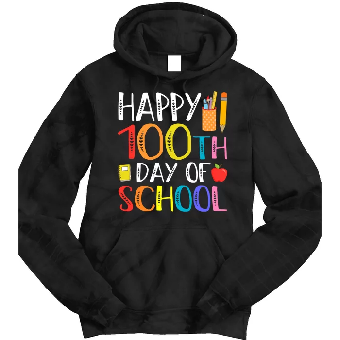 100 Days Of School Teacher And Student Tie Dye Hoodie