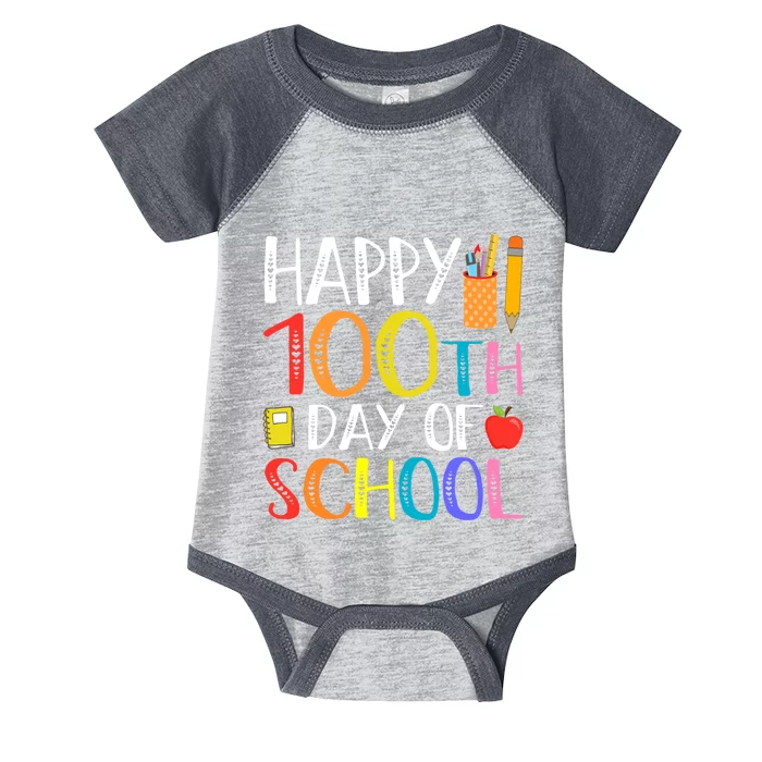 100 Days Of School Teacher And Student Infant Baby Jersey Bodysuit