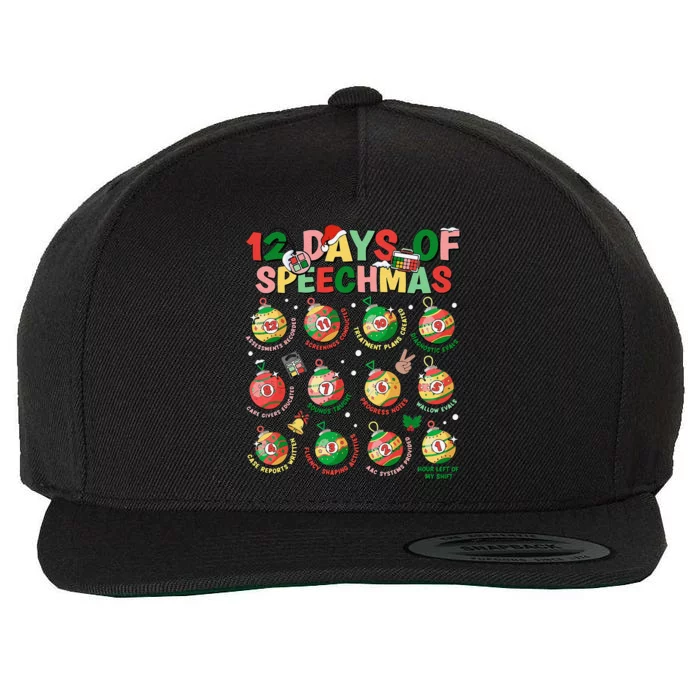 12 Days Of Speechmas Christmas Speech Therapy Pathology Wool Snapback Cap